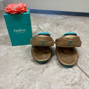 Tieks Metallic Gold flats size 7